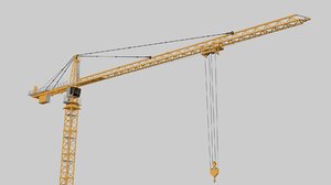 crane rigged 3D model