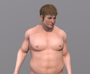 3D man character rigged model