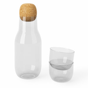 muuto corky carafe glass bottle 3d model