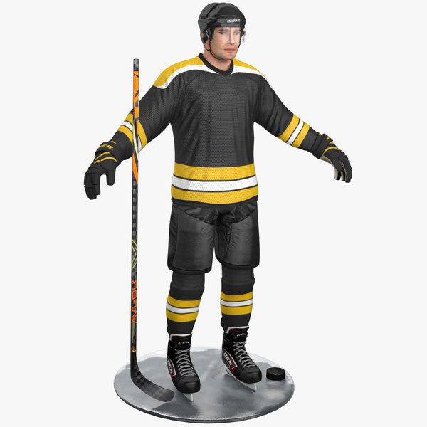 3D pbr hockey player model