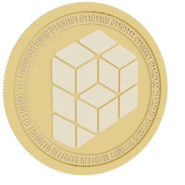 3D peerplays gold coin model