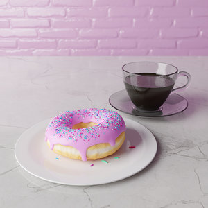 3D donut blender model