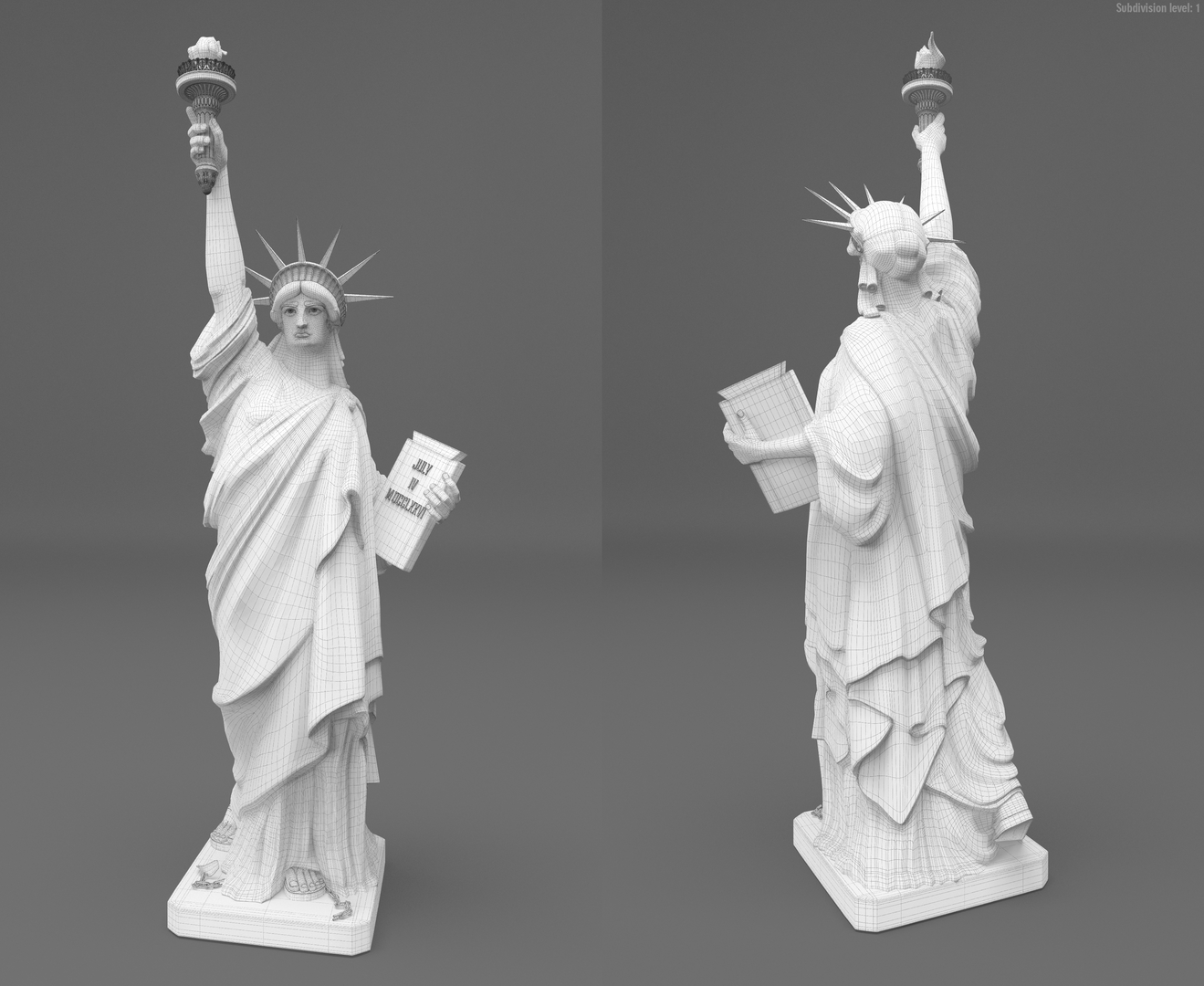 Liberty statue 8k sculpture 3D model - TurboSquid 1554629