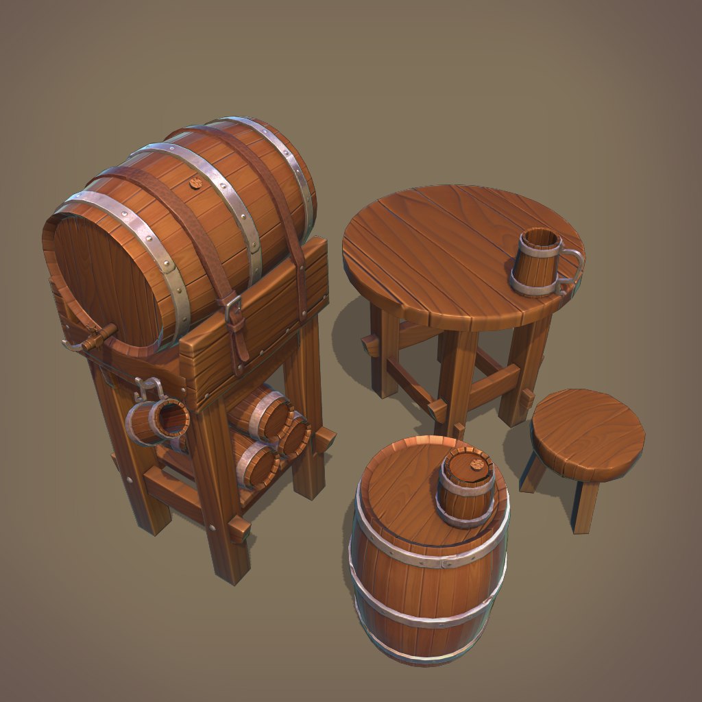 Tavern barrel 3D model TurboSquid 1554783