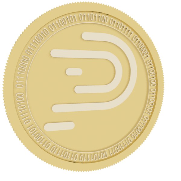 polyswarm gold coin 3D model
