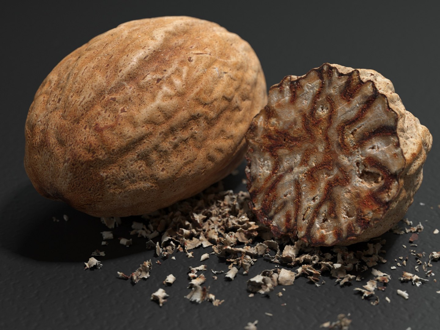 Nutmeg seed 3D TurboSquid 1555154
