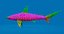 hammerhead shark animal fish 3D model