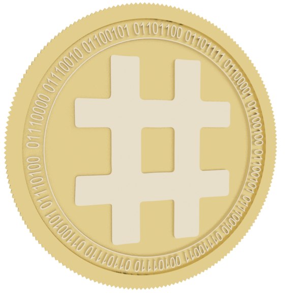 reserve rights gold coin 3D model