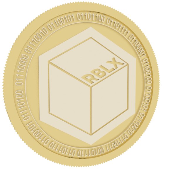 rublix gold coin 3D model