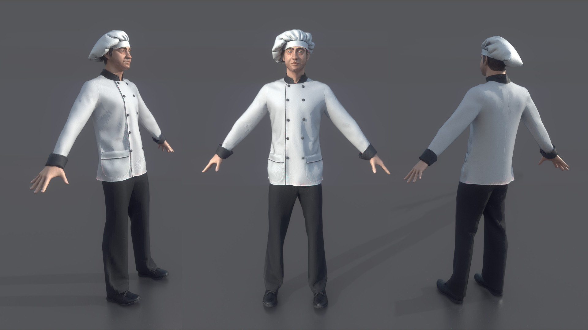 3D chef food cooking model - TurboSquid 1555492