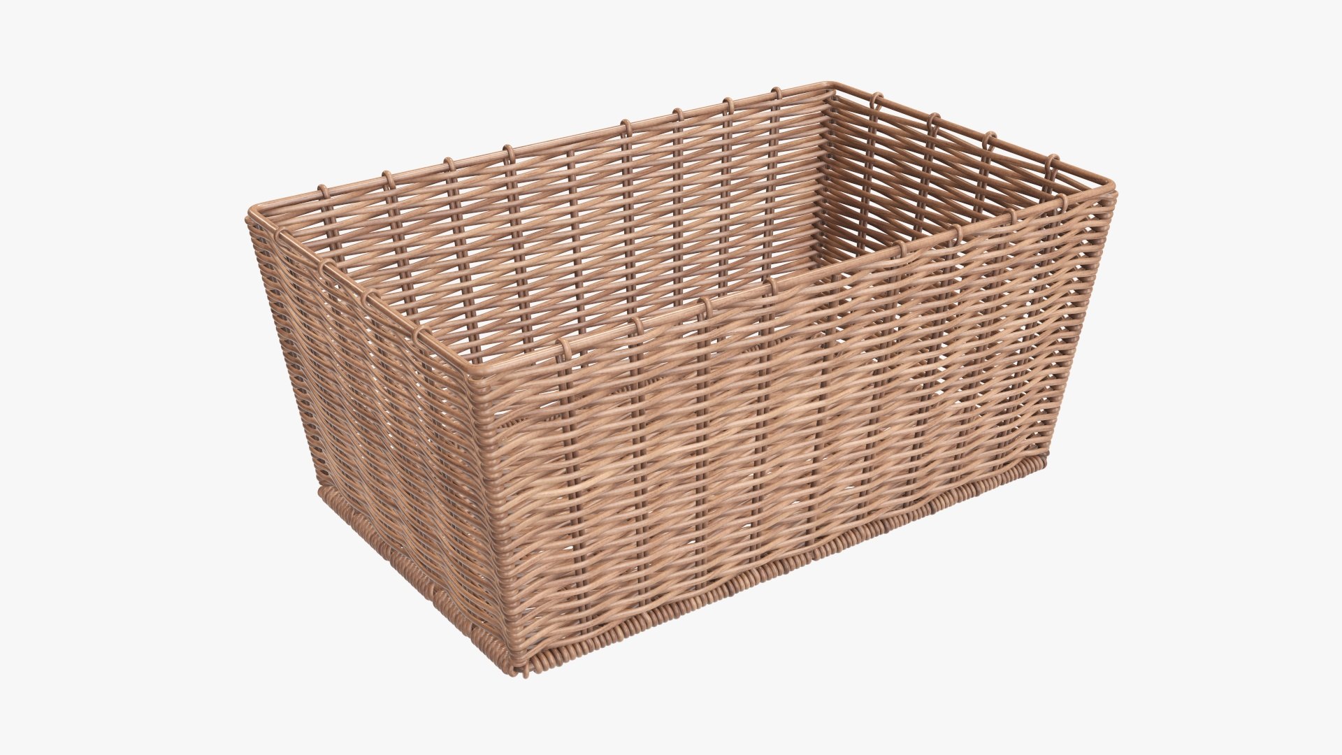 Wicker basket brown 3D model TurboSquid 1555652