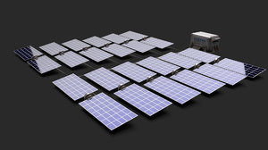solar panels 3D model