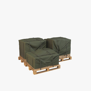 3D military crate