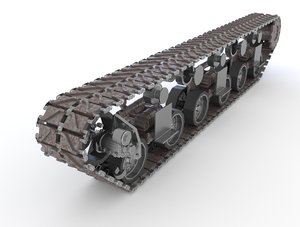 tank tracks gmc m40 3D model