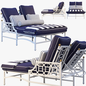 3D barclay butera double chaise