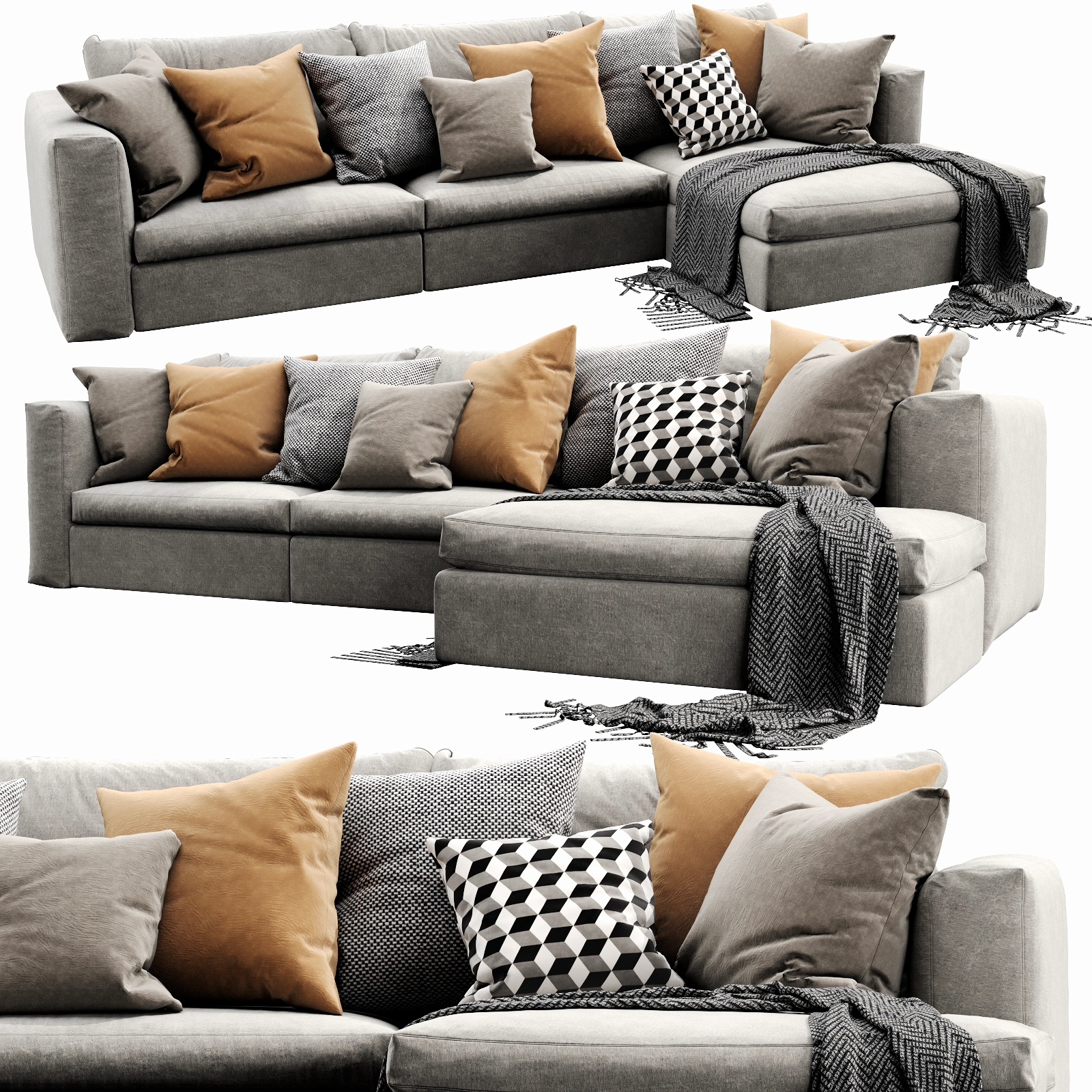 Poliform Dune Chaise Lounge Modelo 3D TurboSquid 1556334