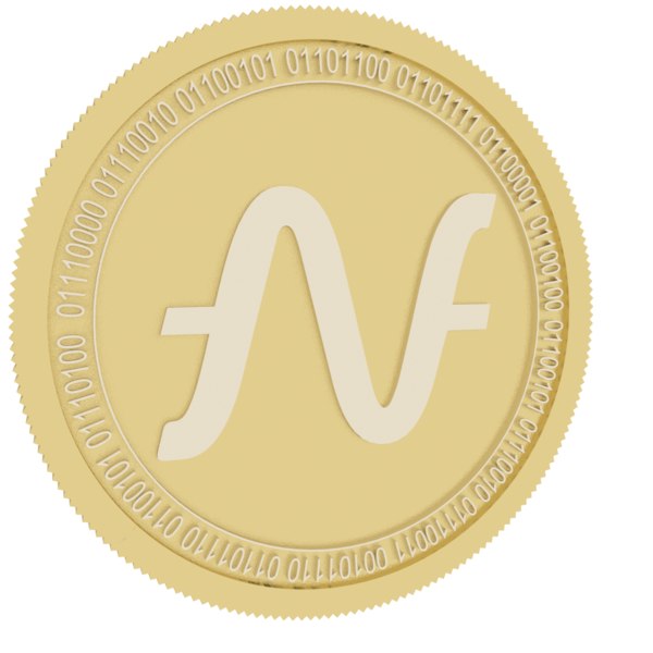 3D model suncontract gold coin