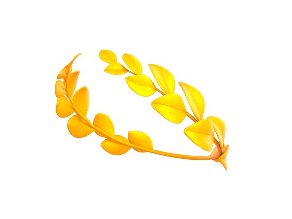 gold laurel wreath 3d model
