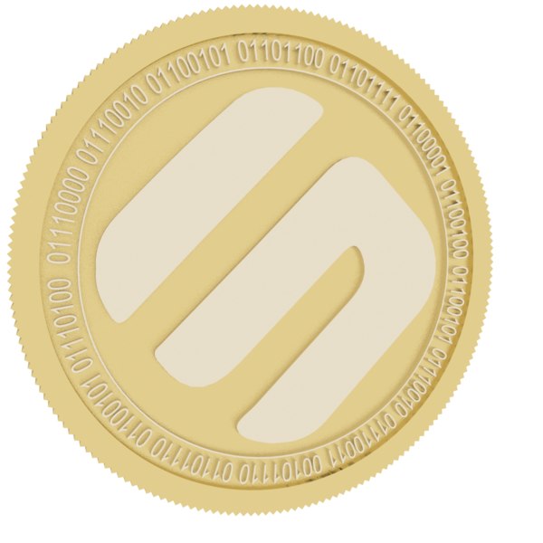 3D swipe gold coin model