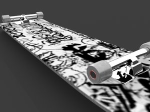 3D skateboard model