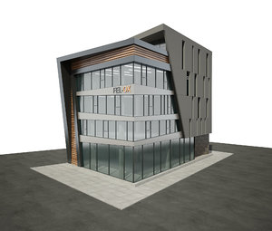 3D modern office building model