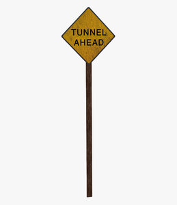 sign tunnel signal 3D model