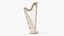 3D model realistic lever harp