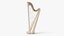 3D model realistic lever harp