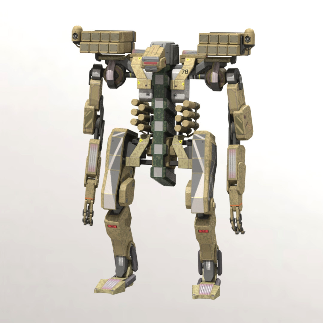 Robot rigged characters warbot 3D model - TurboSquid 1557228