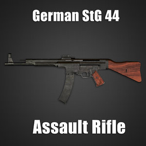 german stg 44 assault rifle 3D model