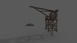 medieval crane 3D model