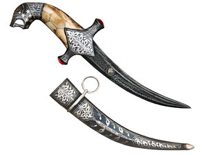 3D dagger knife weapon model
