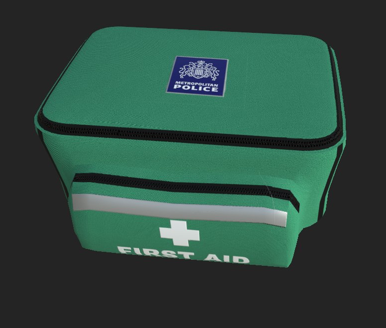 3D metropolitan police aid kit model - TurboSquid 1557553