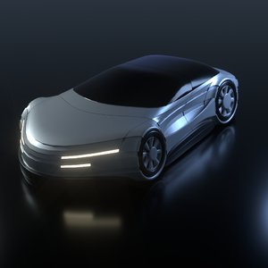 futuristic transport vehicle 3D model