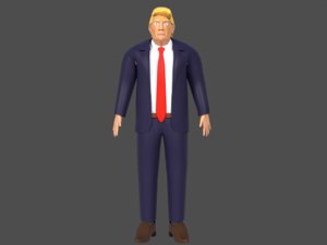 body rigged president donald 3D model