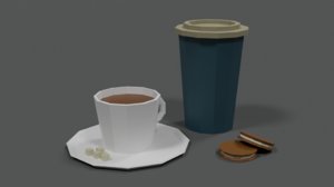 coffee scene 3D model