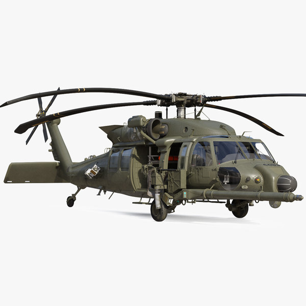 combat rescue helicopter sikorsky 3D model