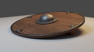 3D viking shield model