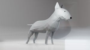 3D bull terrier model