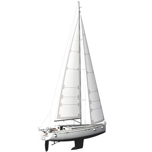 cruise yacht sail 3D model