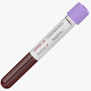 3D coronavirus blood samples standing