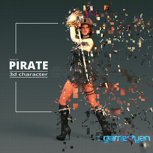 Pirate 3D Character Modeling and Rigging Animation
