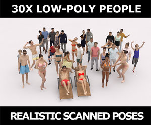 scanned people casual 3D model