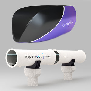 3D hyperloop tube modeled model