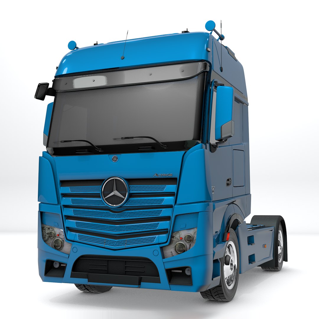 3D mercedes benz actros blue model - TurboSquid 1558496