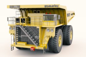 3d komatsu 930e mining truck model