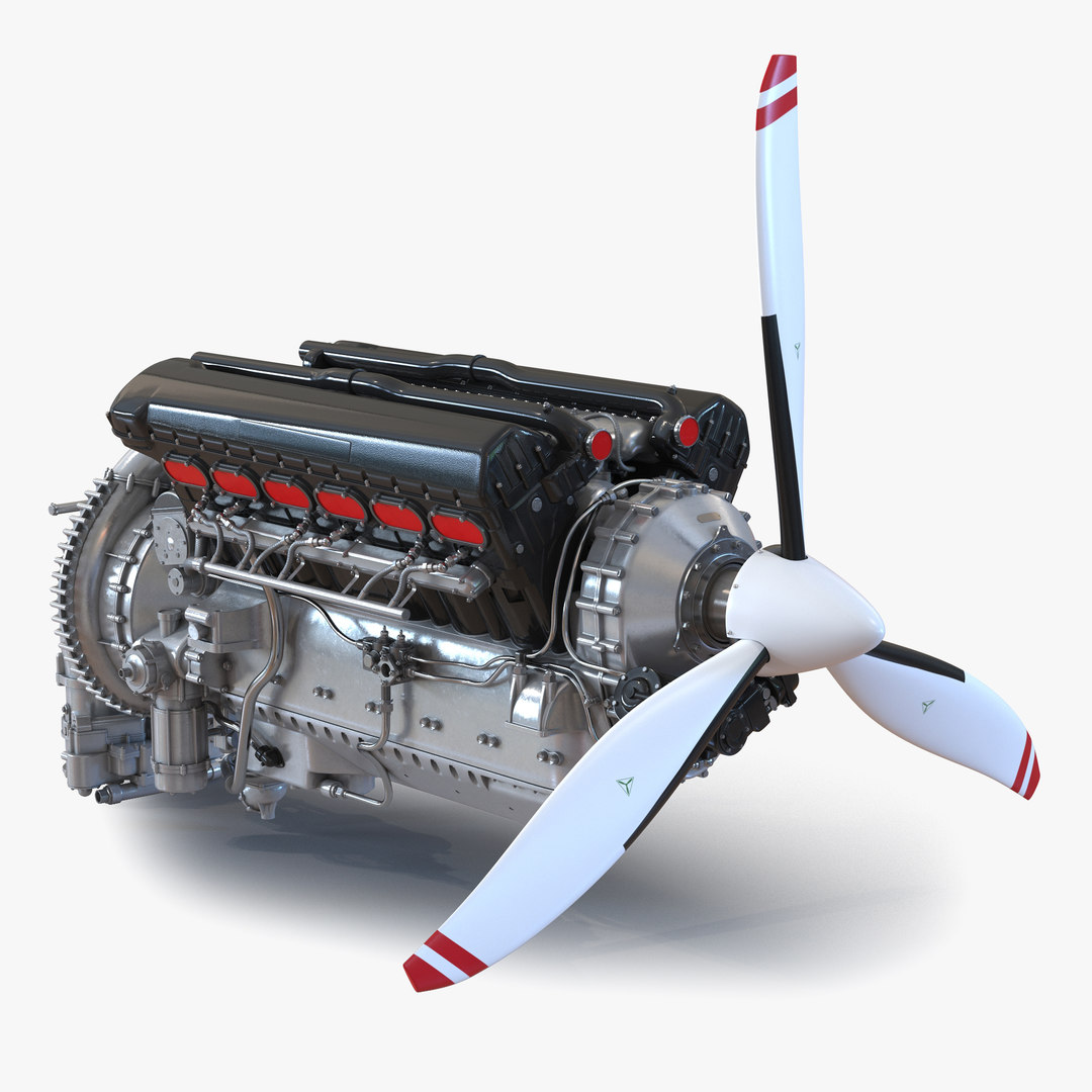 Piston aero engine 2 model - TurboSquid 1558731