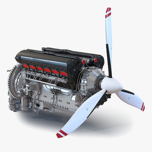 piston aero engine 2 model