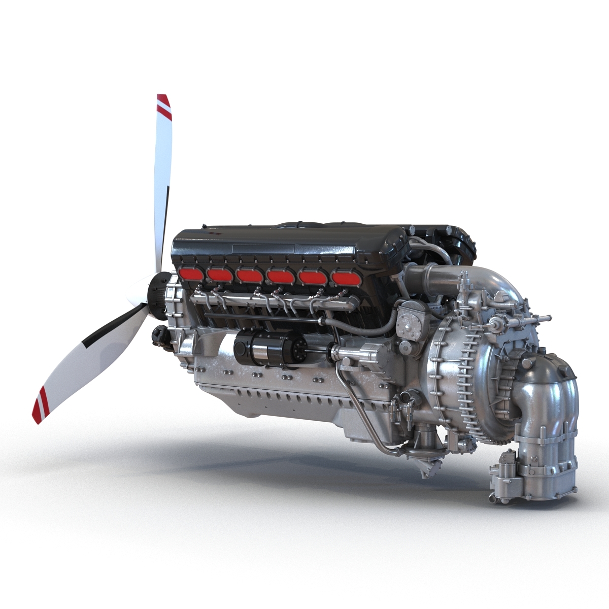 Piston aero engine 2 model - TurboSquid 1558731