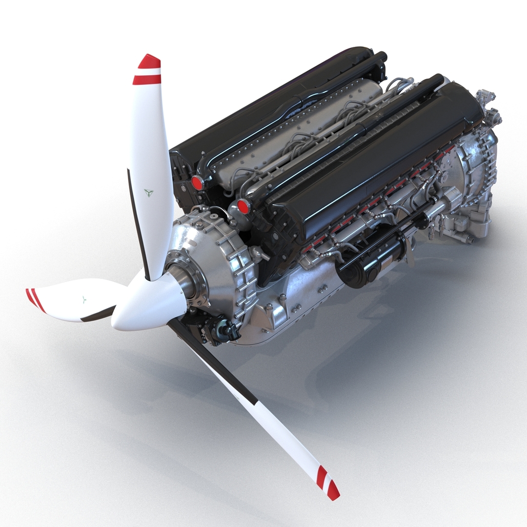 Piston aero engine 2 model - TurboSquid 1558731